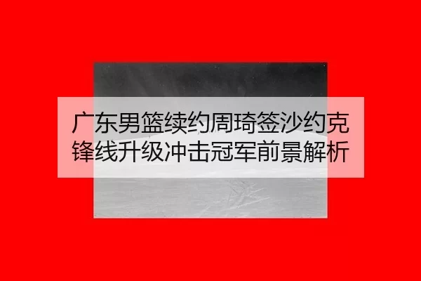 广东男篮续约周琦签沙约克 锋线升级冲击冠军前景解析